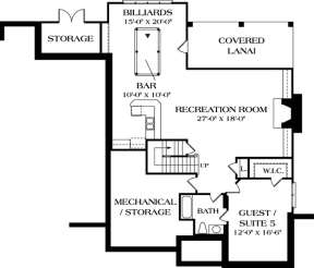 Floorplan 1 for House Plan #3323-00384