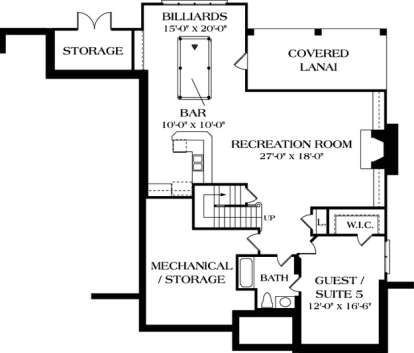 Floorplan 1 for House Plan #3323-00384