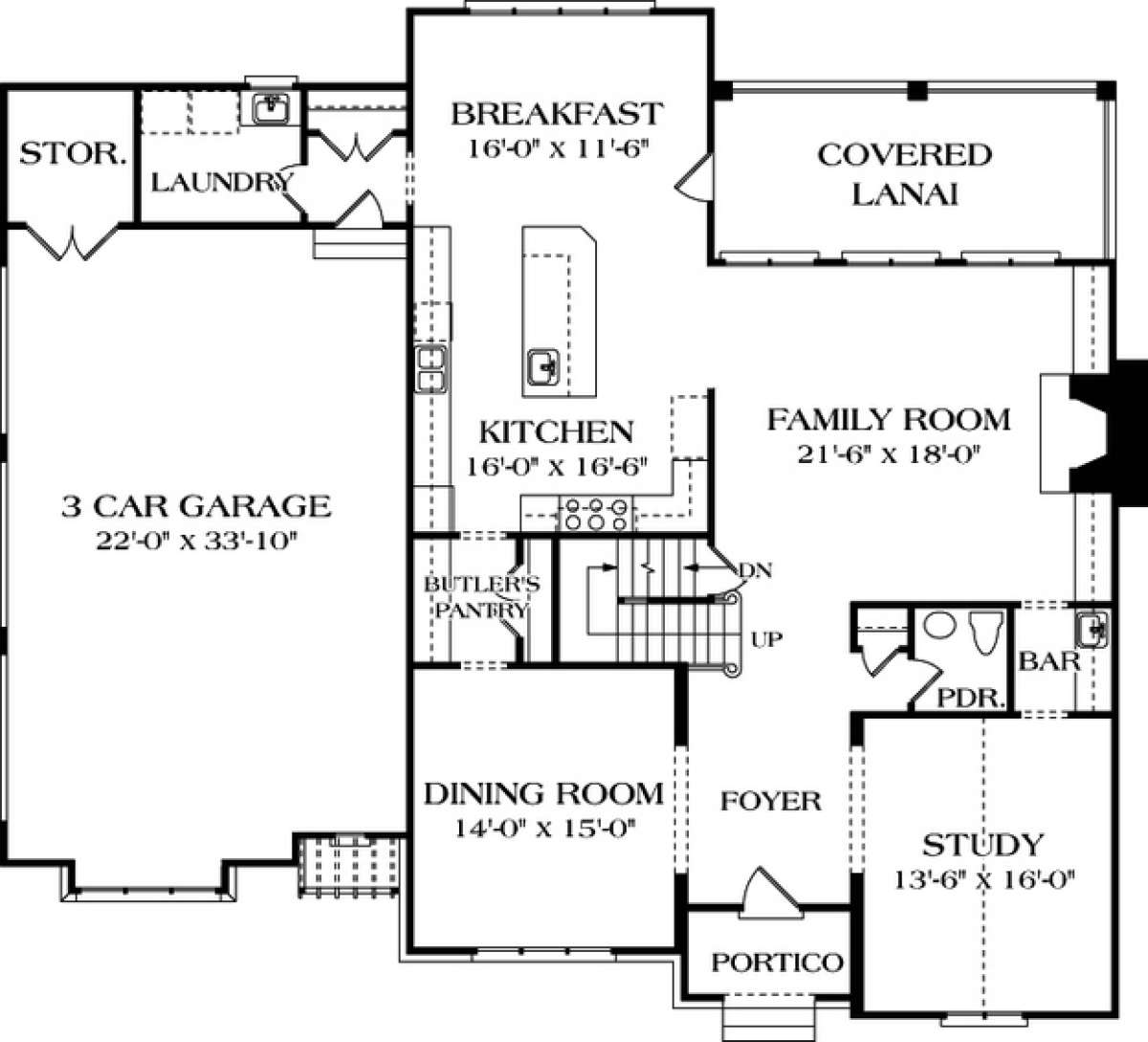 Floorplan 2 for House Plan #3323-00384