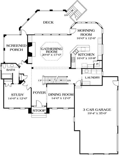 Floorplan 2 for House Plan #3323-00385