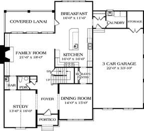 Floorplan 2 for House Plan #3323-00387