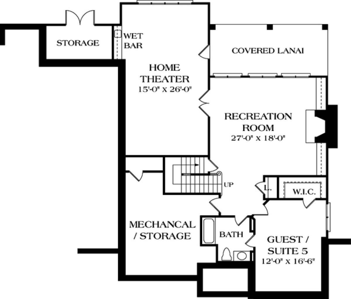 Floorplan 1 for House Plan #3323-00388