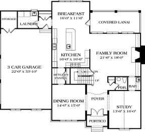 Floorplan 2 for House Plan #3323-00388