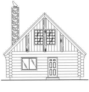 Cabin House Plan #039-00050 Elevation Photo