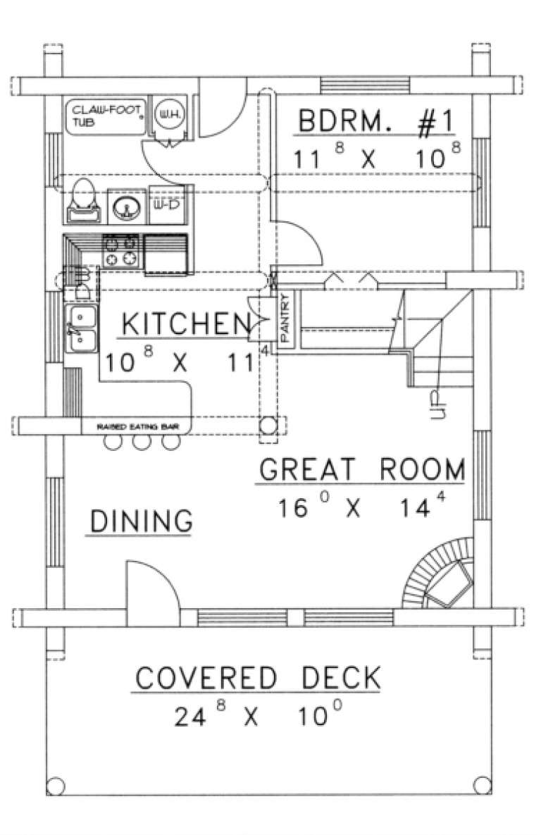 House Plan House Plan #1286 Drawing 1