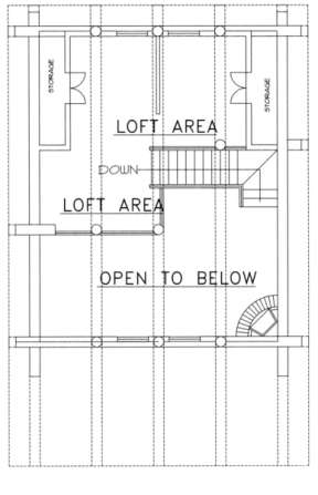 Loft Floor for House Plan #039-00050