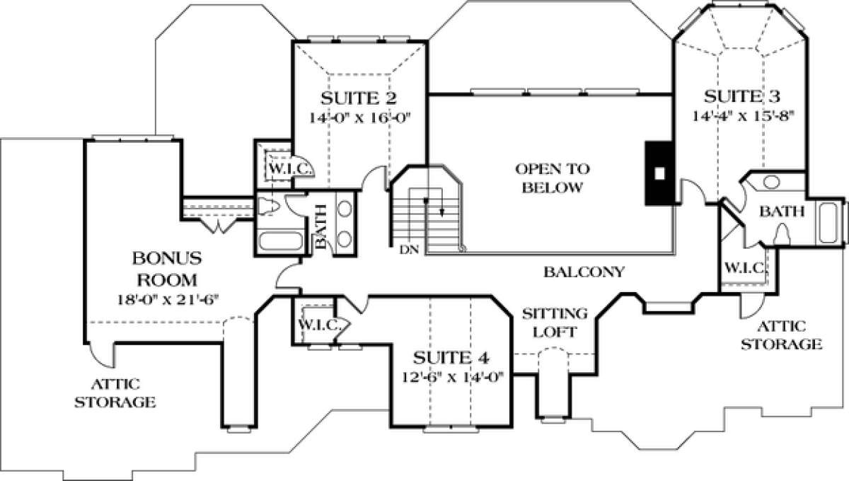 Floorplan 2 for House Plan #3323-00393