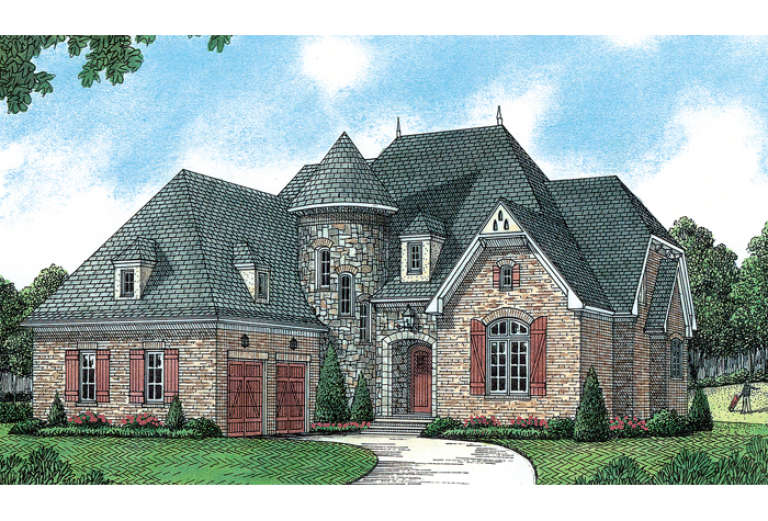 Luxury House Plan #3323-00395 Elevation Photo