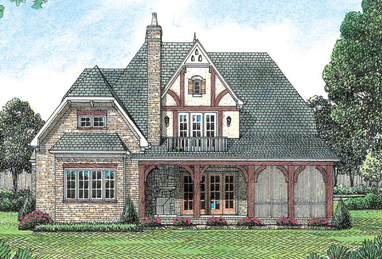Luxury House Plan #3323-00395 Elevation Photo
