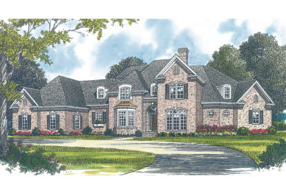 Luxury House Plan #3323-00396 Elevation Photo