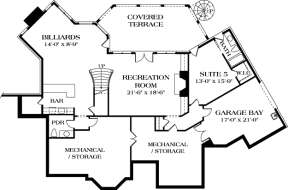 Floorplan 1 for House Plan #3323-00396