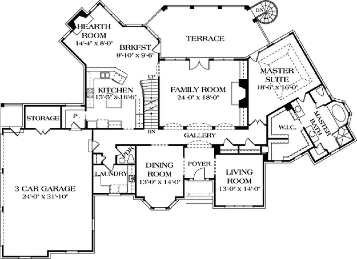 Floorplan 2 for House Plan #3323-00396