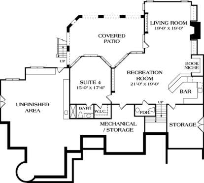 Floorplan 1 for House Plan #3323-00397