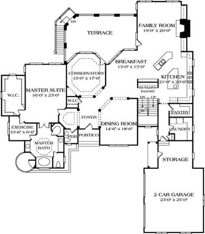 Floorplan 2 for House Plan #3323-00397