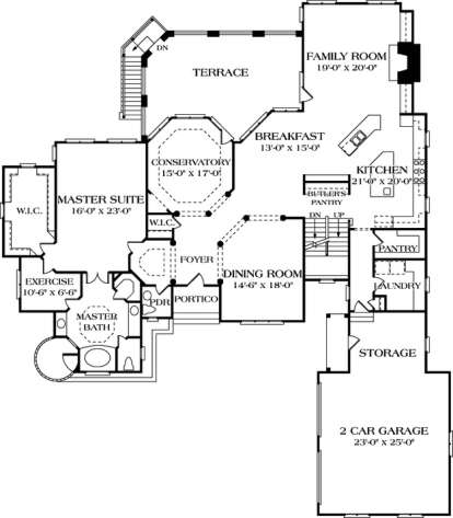 Floorplan 2 for House Plan #3323-00397