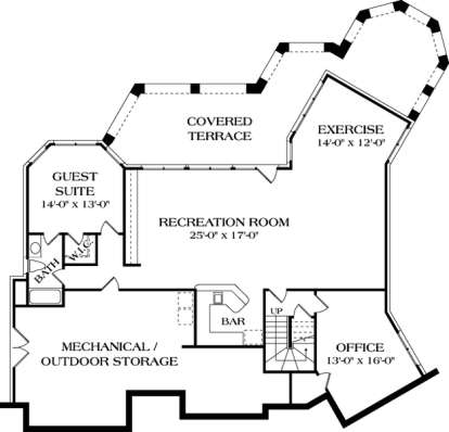 Floorplan 1 for House Plan #3323-00398
