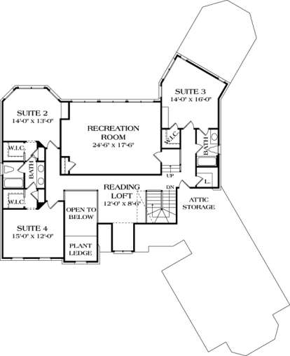 Floorplan 3 for House Plan #3323-00398