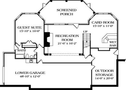 Floorplan 1 for House Plan #3323-00400