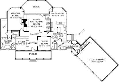 Floorplan 2 for House Plan #3323-00400