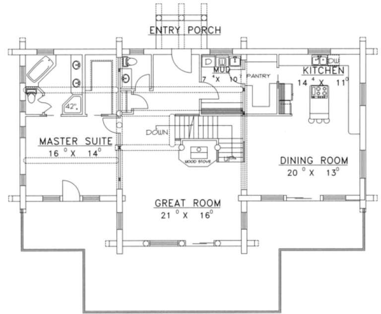 House Plan House Plan #1287 Drawing 2