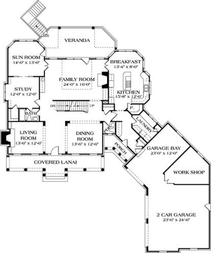 Floorplan 2 for House Plan #3323-00401