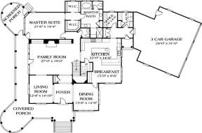 Floorplan 1 for House Plan #3323-00404