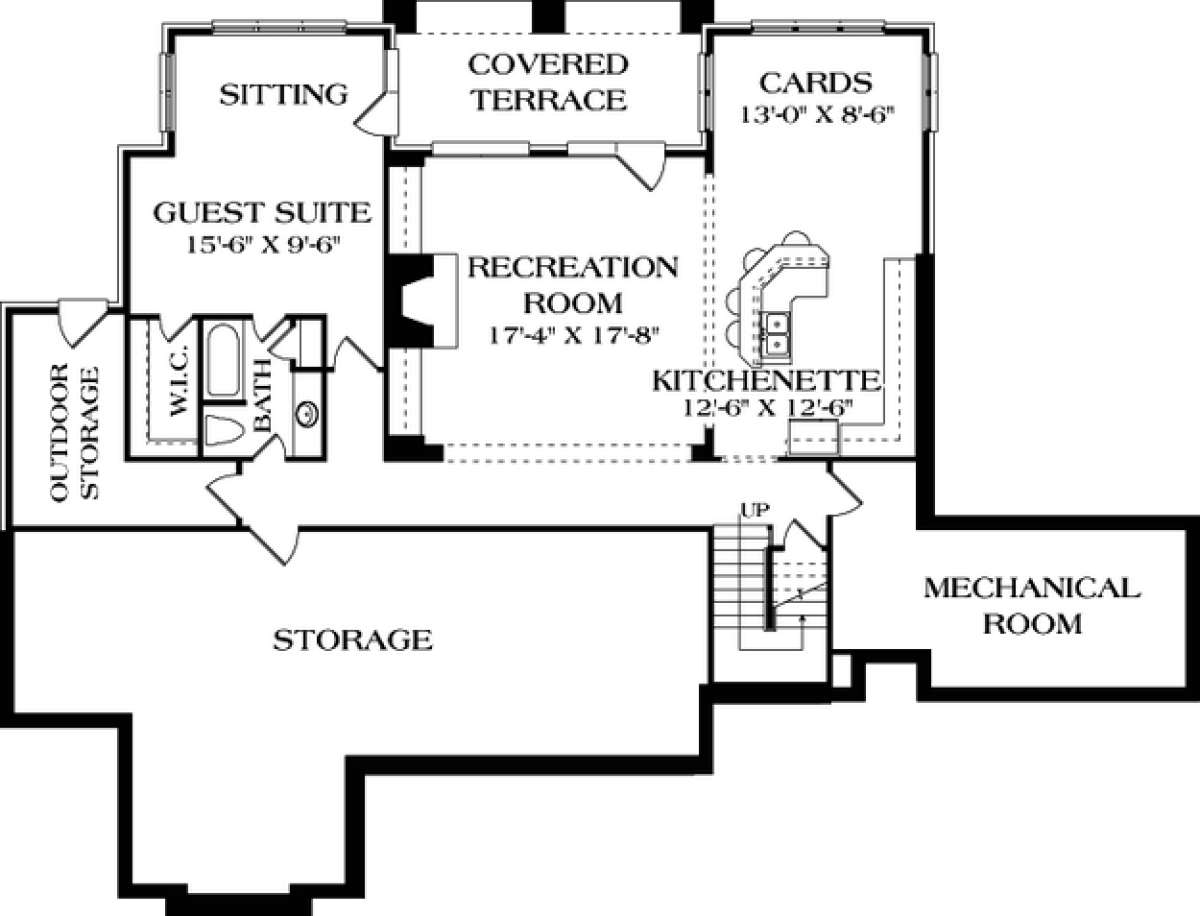 Floorplan 1 for House Plan #3323-00405