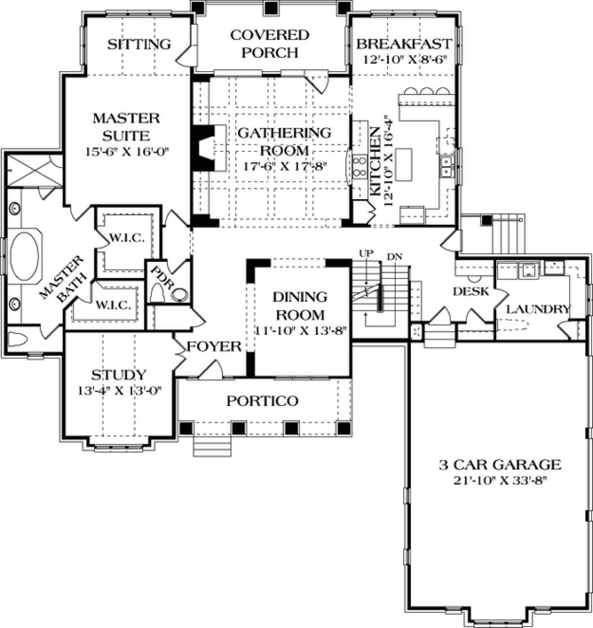 Floorplan 2 for House Plan #3323-00405