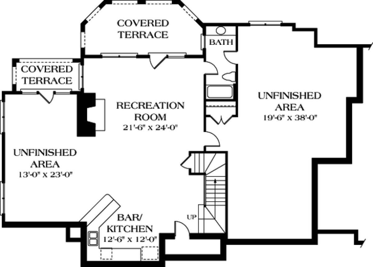 Floorplan 1 for House Plan #3323-00408