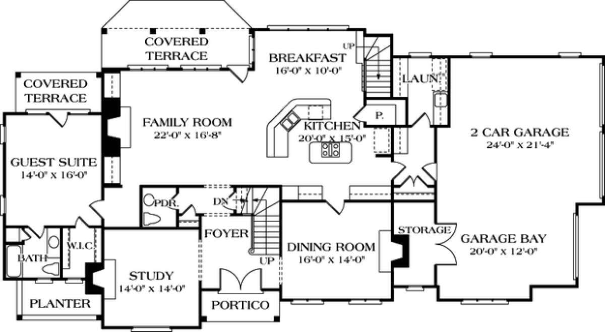 Floorplan 2 for House Plan #3323-00408