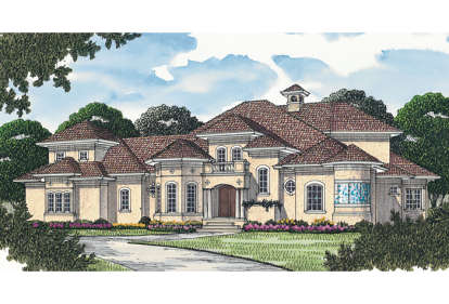 Mediterranean House Plan #3323-00411 Elevation Photo