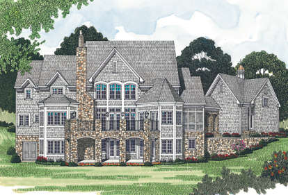 Luxury House Plan #3323-00412 Elevation Photo