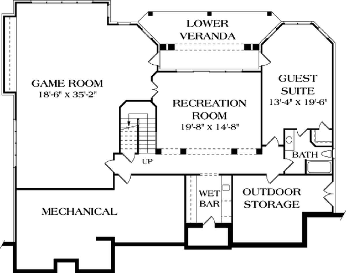 Floorplan 1 for House Plan #3323-00413