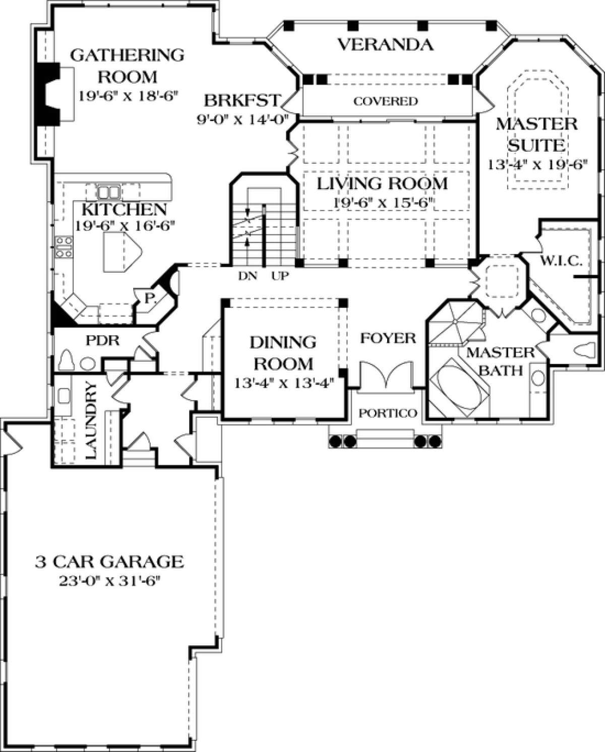 Floorplan 2 for House Plan #3323-00413