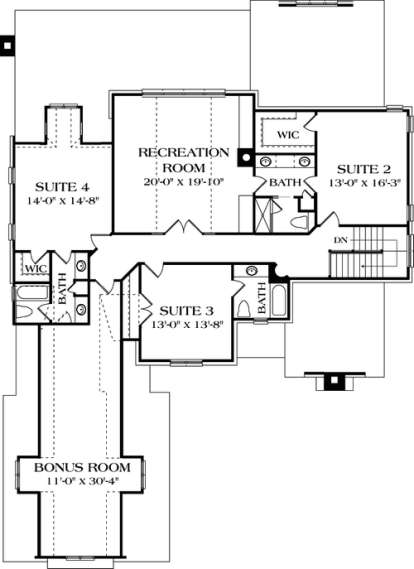 Floorplan 2 for House Plan #3323-00414