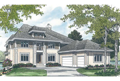 European House Plan #3323-00415 Elevation Photo