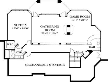 Floorplan 1 for House Plan #3323-00415