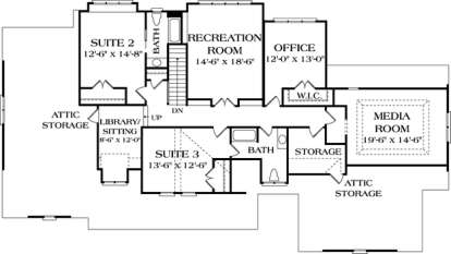 Floorplan 2 for House Plan #3323-00416