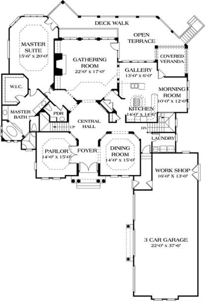Floorplan 2 for House Plan #3323-00417