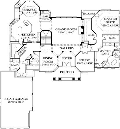Floorplan 2 for House Plan #3323-00420