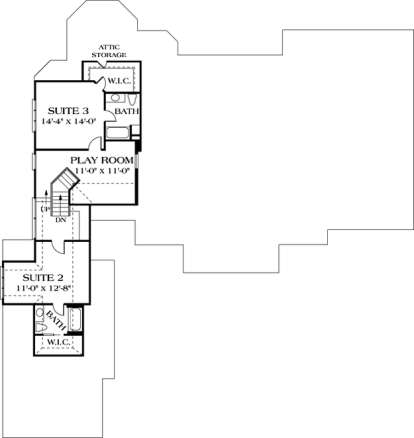 Floorplan 3 for House Plan #3323-00420