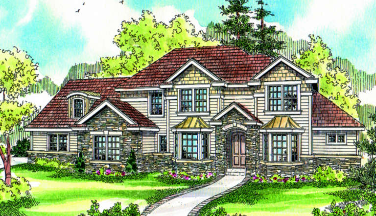 Craftsman House Plan #035-00364 Elevation Photo