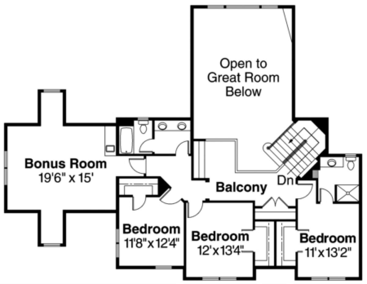 Floorplan 2 for House Plan #035-00364