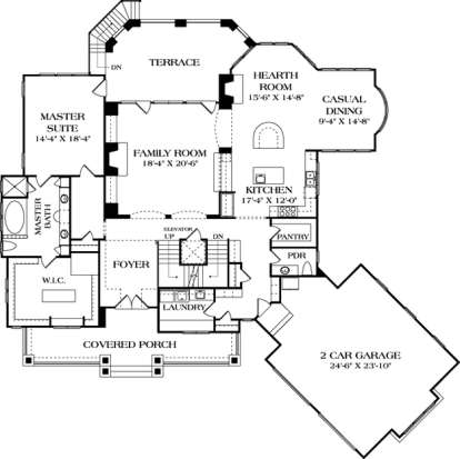 Floorplan 2 for House Plan #3323-00422