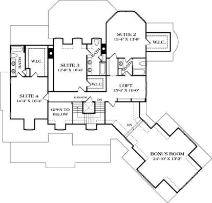 Floorplan 3 for House Plan #3323-00422
