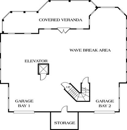 Floorplan 1 for House Plan #3323-00424