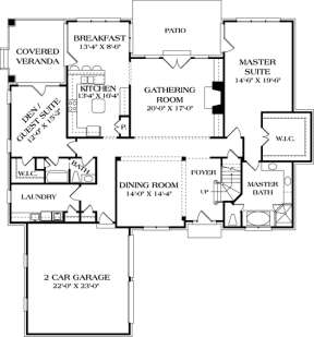 Floorplan 1 for House Plan #3323-00427