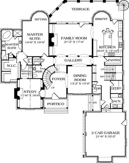 Floorplan 2 for House Plan #3323-00431