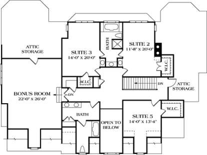 Floorplan 3 for House Plan #3323-00436
