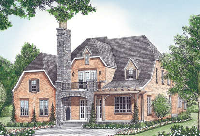 Luxury House Plan #3323-00437 Elevation Photo